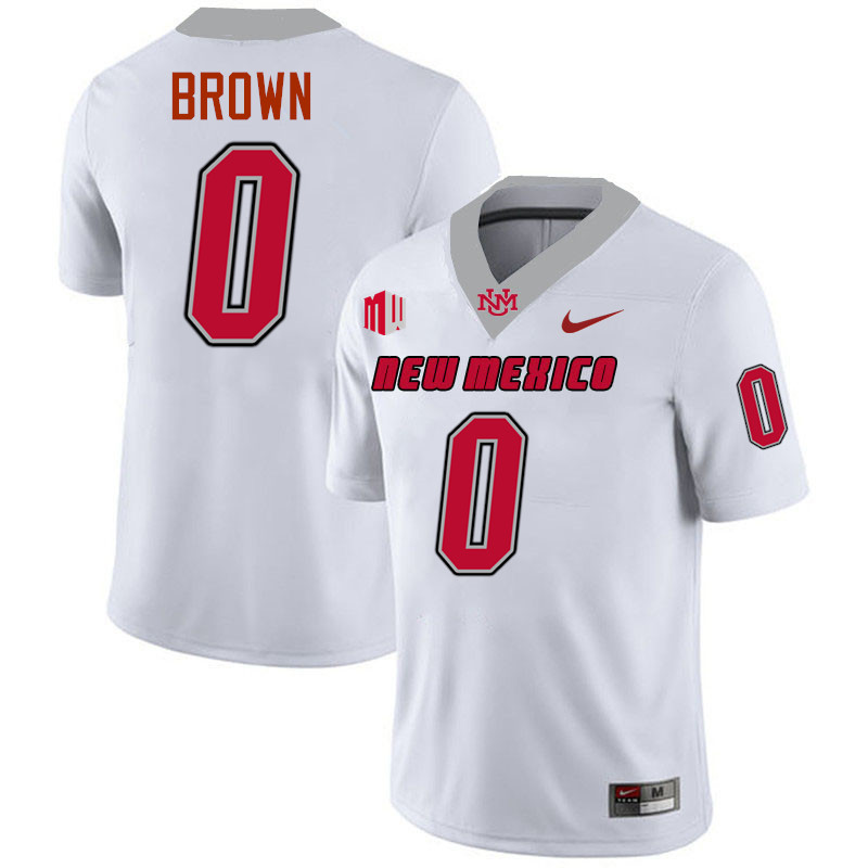 Deriece Brown UNM Lobos Jersey,New Mexico Lobos Football Jersey,Uniforms-White